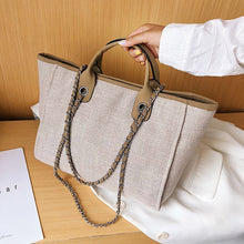Load image into Gallery viewer, Wholesale New Bucket Bag Women Large Capacity Canvas Shoulder Chain Tote Bag
