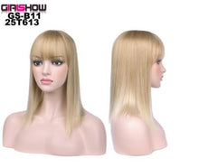Load image into Gallery viewer, women Bob Wig With Bangs Short Straight Wigs party Synthetic Hair Heat Resistant Fiber fake hair Halloween Perucas
