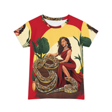 Load image into Gallery viewer, Women&#39;s Short Sleeve Yellow and Red LuiiLoviie T-Shirt
