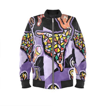 Load image into Gallery viewer, R&amp;RH Purple Mens Bomber Jacket
