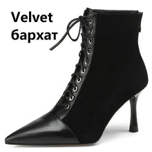 Load image into Gallery viewer, Mature Elegant Women Ankle Boots Pointed Toe Thin High Heels Female
