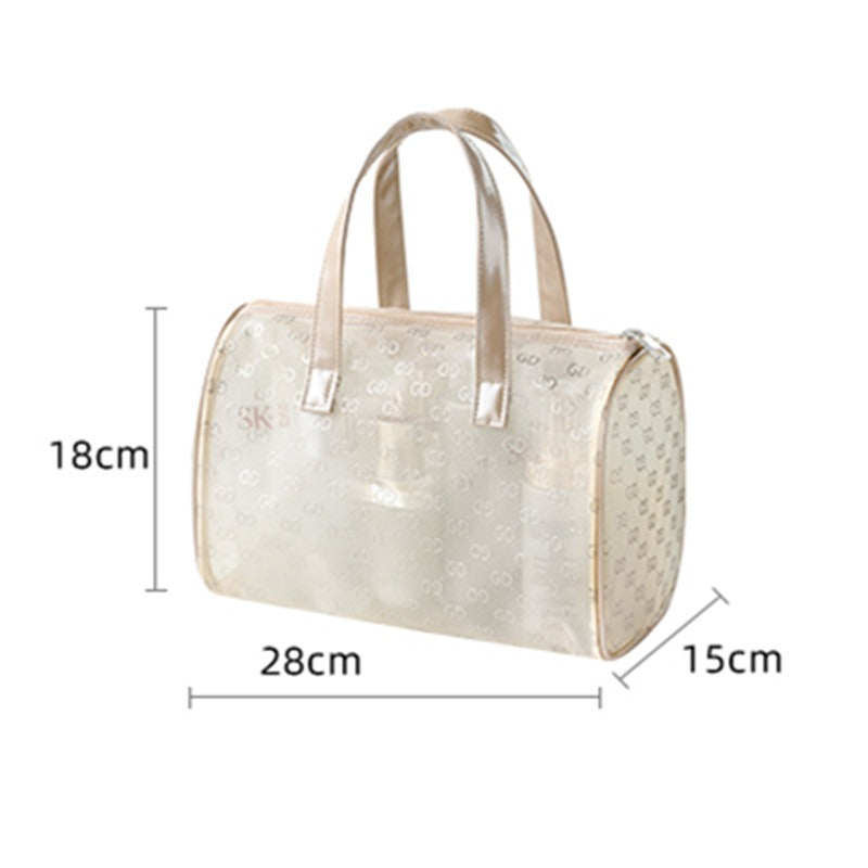 New Mesh Handbag Female Light Luxury Portable Large-Capacity Washroom