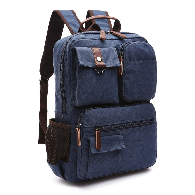 canvas bag rolling backpack canvas backpack odm fahion rucksack waxed canvas backpack for men