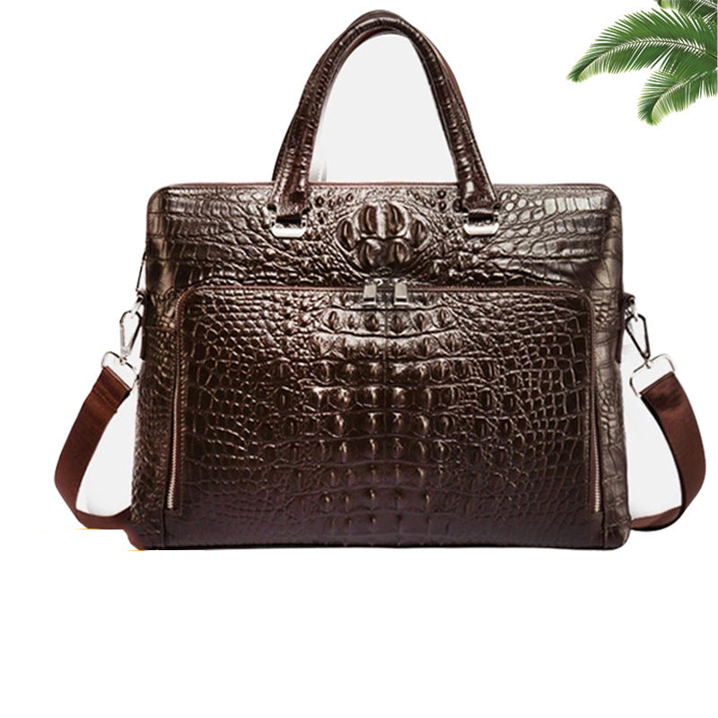 Crocodile Handbags for Men Genuine Leather Laptop Bag High Quality Leather