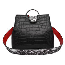 Load image into Gallery viewer, Fashion foreign trade women bag texture crocodile pattern ladies handbag large capacity
