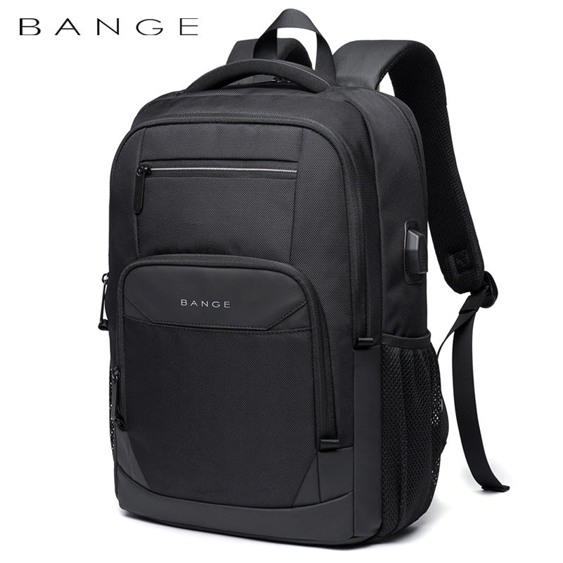 Bange New Fashion Casual All-Match Water-Repellent Technology USB Outdoor Backpack For Men