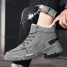 Load image into Gallery viewer, Cotton shoes, winter men&#39;s shoes, high top Martin boots
