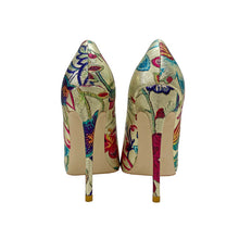 Load image into Gallery viewer, Gold Embroidered Graffiti High Heel Shoes Pointed Thin Heel Shallow Mouth
