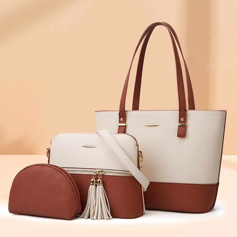 New Style Mother and Child Bag Atmosphere Three Piece Set One Shoulder Diagonal Straddle