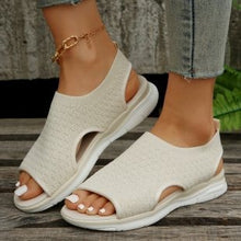 Load image into Gallery viewer, Oversized Women&#39;s Shoes In Europe and America, Breathable Flying Woven Fish Mouth Thick Sole Casual Sports Sandals In Summer
