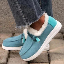 Load image into Gallery viewer, Winter Large Plush Thickened Wool Warm Flat Plush Women&#39;s Slip On Casual Shoes
