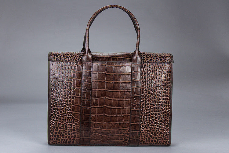 Pattern Leather Briefcase Laptop Bag Men's Leather Business Bag