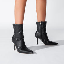 Load image into Gallery viewer, Autumn And Winter New Fine With Pleated Short Boots Female Mid-Thigh
