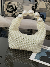Load image into Gallery viewer, Handwoven dinner bag, beaded bag, large pearl bag, internet celebrity new summer handbag

