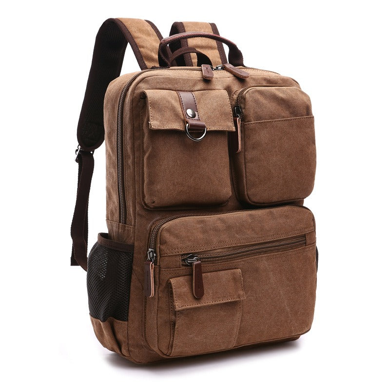 canvas bag rolling backpack canvas backpack odm fahion rucksack waxed canvas backpack for men