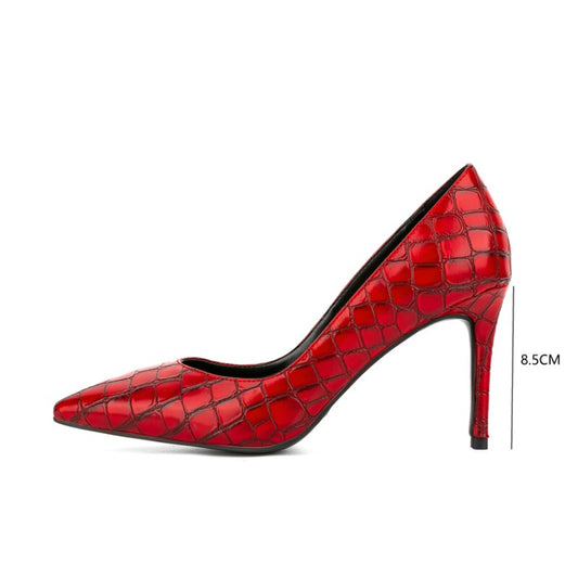 Pointy Thin High-heeled Shoes Elegant Sexy Plaid Shallow Mouth