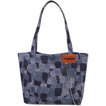 Load image into Gallery viewer, Denim Bag Women&#39;s Summer New Trendy Fashion Plaid One Shoulder Messenger Bag
