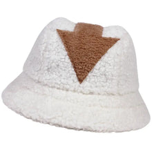 Load image into Gallery viewer, Lamb wool hat winter warm Fishing Caps Faux Fur Arrow Symbol Printed Bucket Hat Men Women tide Flat Top Hats
