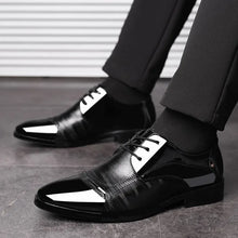 Load image into Gallery viewer, Leather Shoes Pointed Men Ballroom Dance Bureau Dress Shoes
