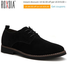 Load image into Gallery viewer, ROXDIA  genuine leather men casual flats waterproof dress oxford man shoes lace up
