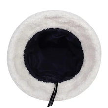 Load image into Gallery viewer, Lamb wool hat winter warm Fishing Caps Faux Fur Arrow Symbol Printed Bucket Hat Men Women tide Flat Top Hats
