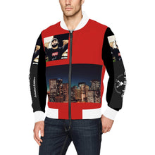 Load image into Gallery viewer, Men&#39;s All Over Print Red Bomber Jacket
