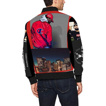 Load image into Gallery viewer, Men&#39;s All Over Print Red Bomber Jacket
